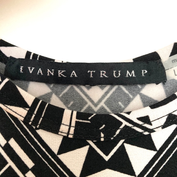 Ivanka Trump Maxi Black and White Dress - L - Like new - Picture 7 of 8